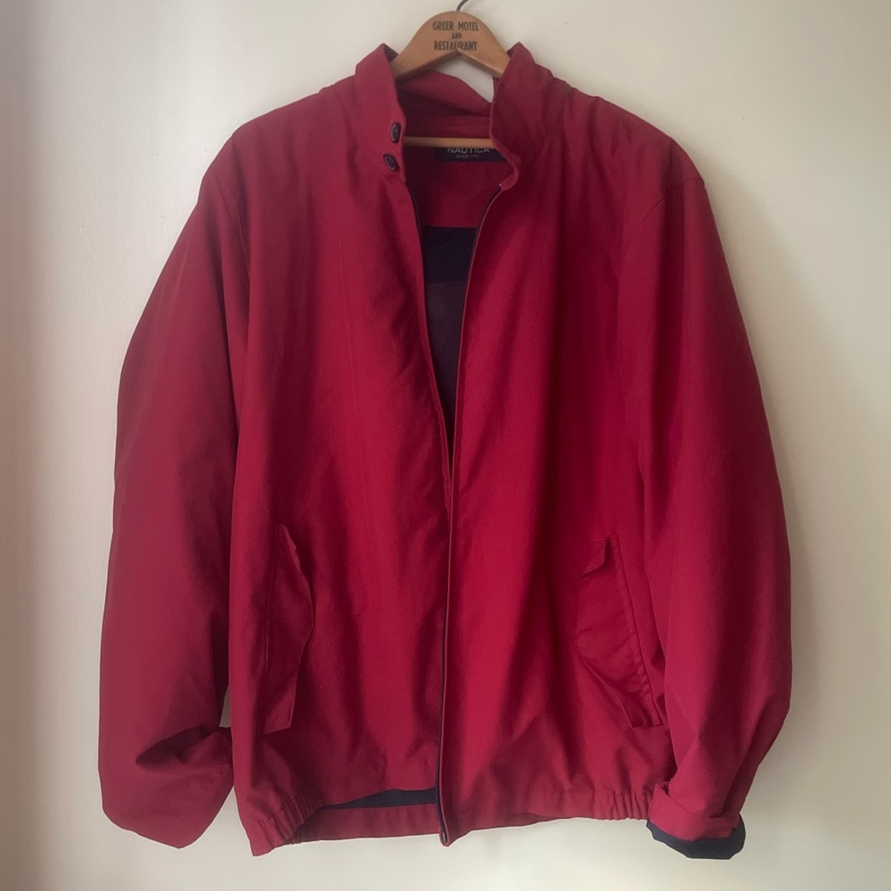 Nautica Red Bomber Jacket
